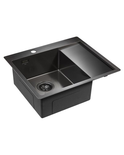Кухонная мойка Paulmark Alster 59 PM825951-GML Вороненая сталь