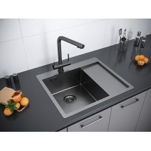 Кухонная мойка Paulmark Alster 59 PM825951-GML Вороненая сталь