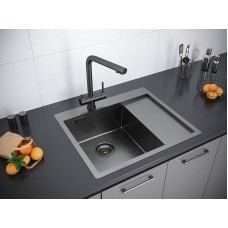 Кухонная мойка Paulmark Alster 59 PM825951-GML Вороненая сталь
