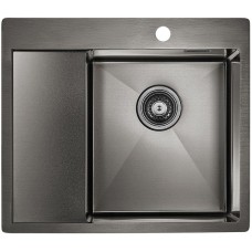 Кухонная мойка Paulmark Alster 59 PM825951-GMR Вороненая сталь