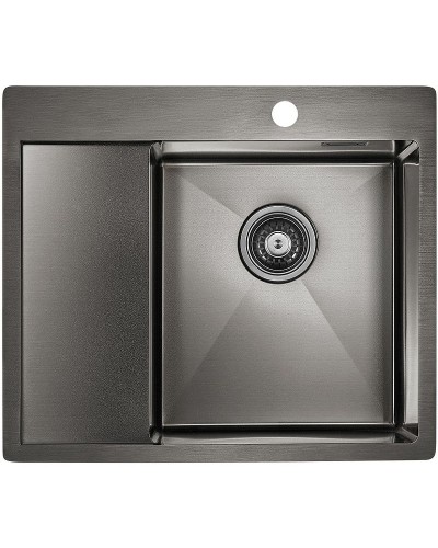 Кухонная мойка Paulmark Alster 59 PM825951-GMR Вороненая сталь