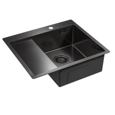 Кухонная мойка Paulmark Alster 59 PM825951-GMR Вороненая сталь