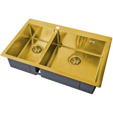 Кухонная мойка ZorG Steel Hammer 78 SH 78-2-51-R BRONZE Бронза