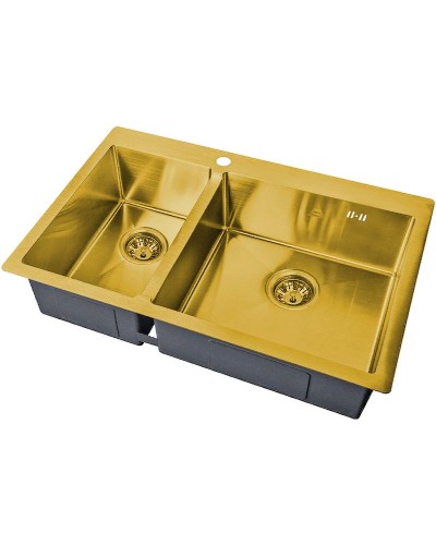 Кухонная мойка ZorG Steel Hammer 78 SH 78-2-51-R BRONZE Бронза