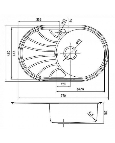 Кухонная мойка Iddis Suno 77 SUN77SRi77 Сатин