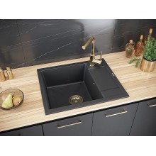 Кухонная мойка Paulmark Optimum 60 PM216050-BLM Черный металлик