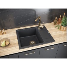 Кухонная мойка Paulmark Optimum 60 PM216050-BLM Черный металлик