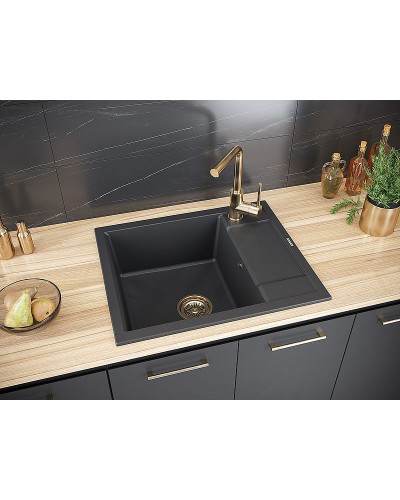 Кухонная мойка Paulmark Optimum 60 PM216050-BLM Черный металлик