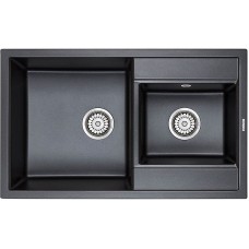 Кухонная мойка Paulmark Tandem 82 PM238250-BLM Черный металлик