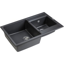 Кухонная мойка Paulmark Tandem 82 PM238250-BLM Черный металлик