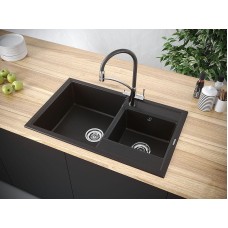 Кухонная мойка Paulmark Tandem 82 PM238250-BLM Черный металлик