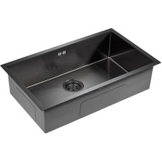 Кухонная мойка Paulmark Valde 74 PM217444-GM Вороненая сталь
