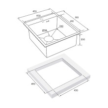 Кухонная мойка Paulmark Favor 45 PM214551-BG Брашированное золото