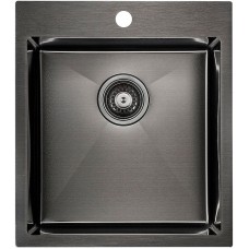 Кухонная мойка Paulmark Favor 45 PM214551-GM Вороненая сталь