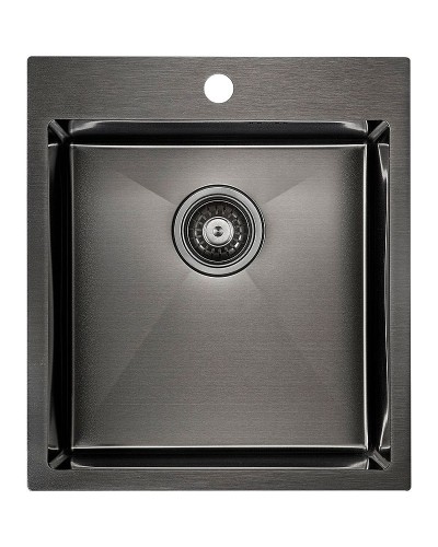Кухонная мойка Paulmark Favor 45 PM214551-GM Вороненая сталь