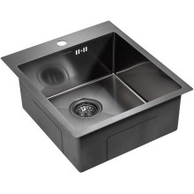 Кухонная мойка Paulmark Favor 45 PM214551-GM Вороненая сталь