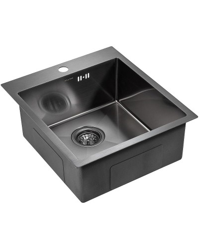 Кухонная мойка Paulmark Favor 45 PM214551-GM Вороненая сталь