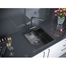 Кухонная мойка Paulmark Favor 45 PM214551-GM Вороненая сталь