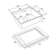 Кухонная мойка Paulmark Brim 59 PM215951-BG Брашированное золото