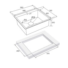 Кухонная мойка Paulmark Brim 59 PM215951-BG Брашированное золото