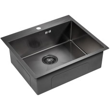 Кухонная мойка Paulmark Brim 59 PM215951-GM Вороненая сталь