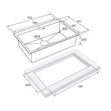 Кухонная мойка Paulmark Vast 75 PM217551-GM Вороненая сталь