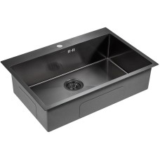 Кухонная мойка Paulmark Vast 75 PM217551-GM Вороненая сталь