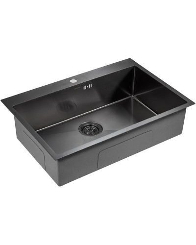 Кухонная мойка Paulmark Vast 75 PM217551-GM Вороненая сталь