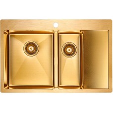 Кухонная мойка Paulmark Liga 78 PM227851-BGL Брашированное золото