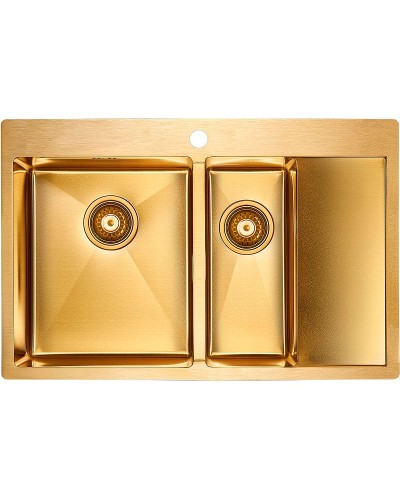 Кухонная мойка Paulmark Liga 78 PM227851-BGL Брашированное золото