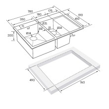 Кухонная мойка Paulmark Liga 78 PM227851-BGL Брашированное золото