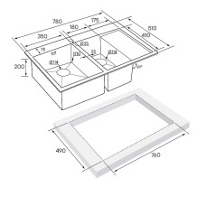 Кухонная мойка Paulmark Liga 78 PM227851-BSL Брашированная сталь