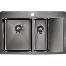 Кухонная мойка Paulmark Liga 78 PM227851-GML Вороненая сталь