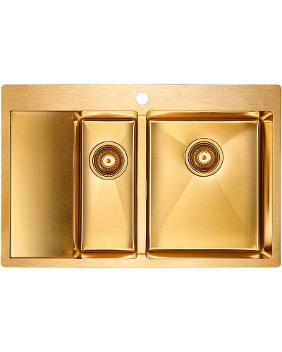 Кухонная мойка Paulmark Liga 78 PM227851-BGR Брашированное золото