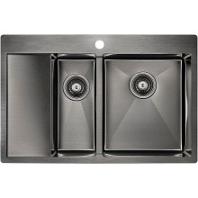 Кухонная мойка Paulmark Liga 78 PM227851-GMR Вороненая сталь