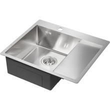 Кухонная мойка Paulmark Flank 59 PM225951-BSL Брашированная сталь