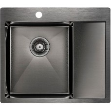 Кухонная мойка Paulmark Flank 59 PM225951-GML Вороненая сталь