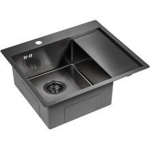 Кухонная мойка Paulmark Flank 59 PM225951-GML Вороненая сталь