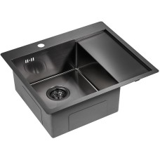 Кухонная мойка Paulmark Flank 59 PM225951-GML Вороненая сталь