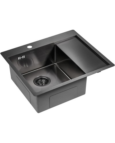 Кухонная мойка Paulmark Flank 59 PM225951-GML Вороненая сталь
