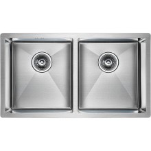 Кухонная мойка Paulmark Twin 78 PM237844-BS Брашированная сталь