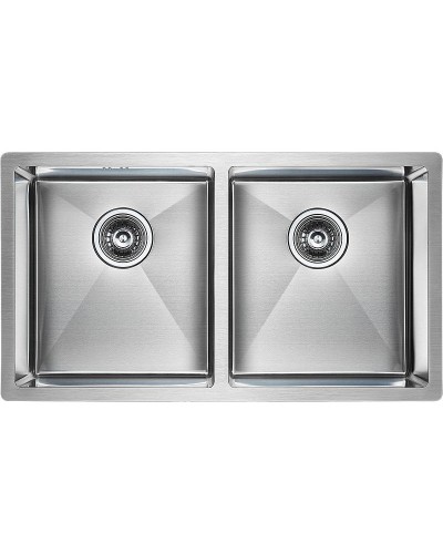 Кухонная мойка Paulmark Twin 78 PM237844-BS Брашированная сталь