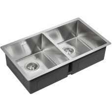 Кухонная мойка Paulmark Twin 78 PM237844-BS Брашированная сталь