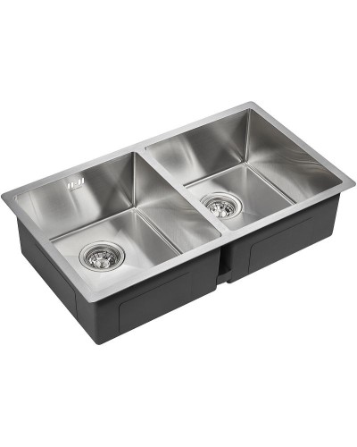 Кухонная мойка Paulmark Twin 78 PM237844-BS Брашированная сталь