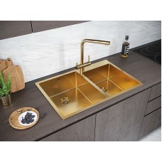 Кухонная мойка Paulmark Helfer 78 PM237851-BG Брашированное золото