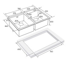 Кухонная мойка Paulmark Helfer 78 PM237851-BS Брашированная сталь
