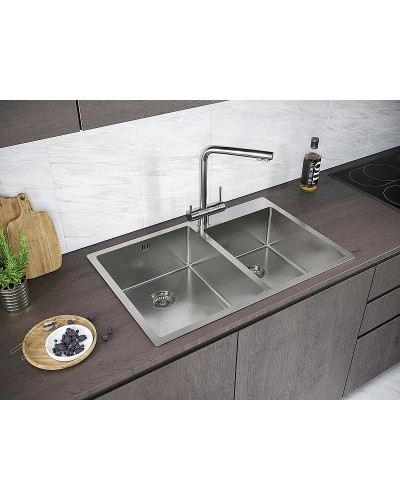 Кухонная мойка Paulmark Helfer 78 PM237851-BS Брашированная сталь
