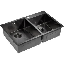 Кухонная мойка Paulmark Helfer 78 PM237851-GM Вороненая сталь