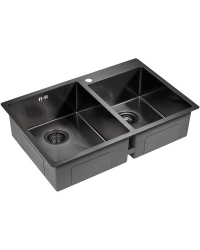 Кухонная мойка Paulmark Helfer 78 PM237851-GM Вороненая сталь
