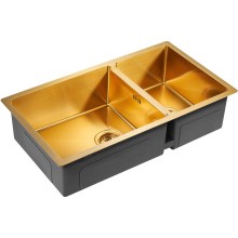 Кухонная мойка Paulmark Axel 78 PM227844-BG Брашированное золото